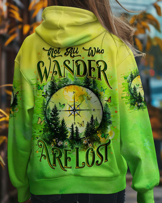 Maxcorners Not All Who Wander Are Lost Compass All Over Print LM2101