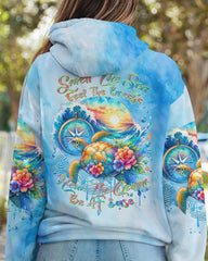 Maxcorners Smell The Sea Feel The Breeze Turtle Compass All Over Print LM2101