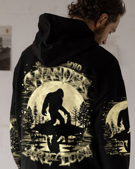 Maxcorners Not All Who Wander Are Lost Bigfoot Moon All Over Print LM1601