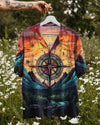 Maxcorners Not All Who Wander Are Lost Compass Forest Hawaiian Shirt LM2101