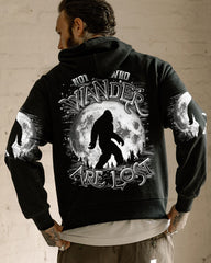 Maxcorners Not All Who Wander Are Lost Bigfoot Moon All Over Print LM2101