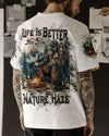 Maxcorners Life Is Better In The Nature Haze Bigfoot All Over Print LM2101