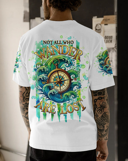 Maxcorners Not All Who Wander Are Lost Compass All Over Print LM2101