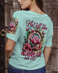 Maxcorners Not All Who Wander Are Lost Flamingo All Over Print LM2101