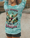 Maxcorners (Hot Deal) Feet Hangin' We Bangin' Hunting Duck Camo All Over Print LM1601
