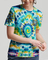 Maxcorners Not All Who Wander Are Lost Compass Tie Dye All Over Print LM2101