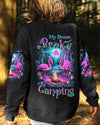 Maxcorners My Broom Broke So Now Flamingo Halloween Camping All Over Print LM2101