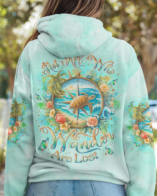 Maxcorners Not All Who Wander Are Lost Turtle All Over Print LM2101