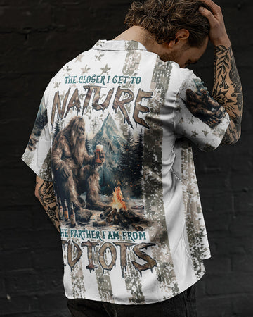 Maxcorners The Closer I Get To Nature Bigfoot Hawaiian Shirt LM2101