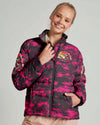Maxcorners Pretty In Pink Hunting Camo Puffer Jacket LM1601