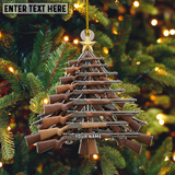 Maxcorners Gun Christmas Tree Ornament, Rifle Xmas Decor, Hunter Gift, Funny Christmas Ornament, Gun Lover Keepsake, Unique Holiday Décor