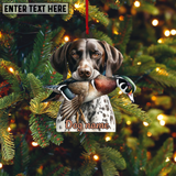 Maxcorners Personalized Dog Hunting Flat 2D Ornament, Hunting Rearview Mirror Car Accessories, Dog Hunting Christmas Ornament, Gift for Husband