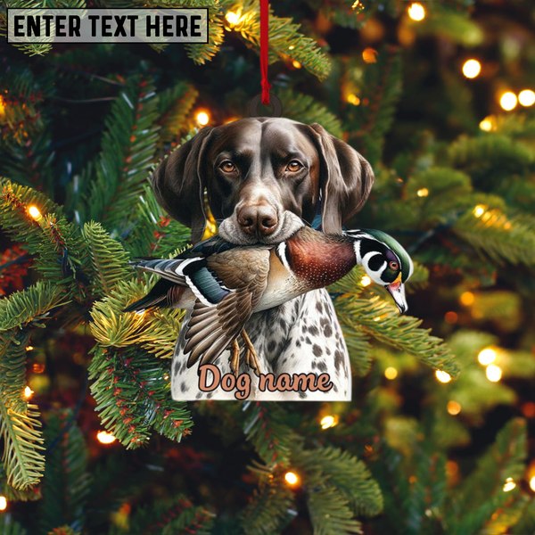 Maxcorners Personalized Dog Hunting Flat 2D Ornament, Hunting Rearview Mirror Car Accessories, Dog Hunting Christmas Ornament, Gift for Husband