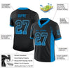 Maxcorners Custom Black Panther Blue-Gray Drift Fashion Football Jersey LM2605