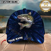 Maxcorners Fishing Neon Blue Purple Light Burst Customized Name 3D Cap