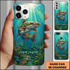 Maxcorners Underwater Sunlight Aquatic Scenery Custom Name Fishing Phone Case