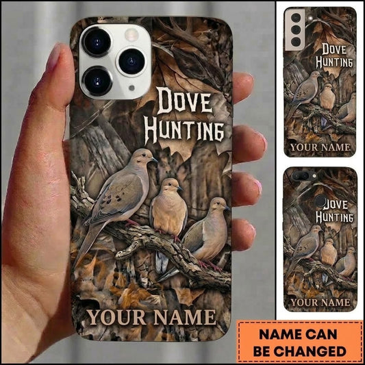 Maxcorners Hunting Dove Brown Camo Customized Name Phone Case