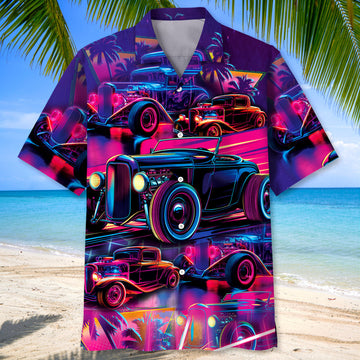 Maxcorners Hot Rod Retro Party Hawaiian Shirt