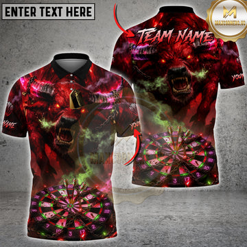 Maxcorners Bull Dart Shirt Fierce Demon Beast Multiple Options Personalized Name, Team Name 3D Shirt