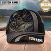 Maxcorners Fishing Dark Skull Angler with Dramatic Fishing Rod and Mysterious Scene Personalized Name 3D Cap (13 Fish Species)