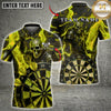 Maxcorners Darts Armored Skull Lightning Dartboard Multiple Options Personalized Name, Team Name 3D Shirt