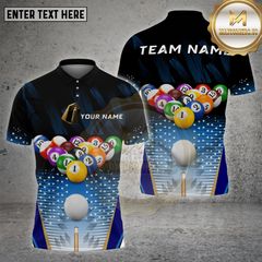 Maxcorners Billiards Shirt Full Rack Break Shot Multi options Personalized Name, Team Name Unisex 3D Shirt (4 Colors)