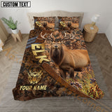 Maxcorners Elk Hunting Autumn Forest Camo Bedding Set 3D All Over Printed