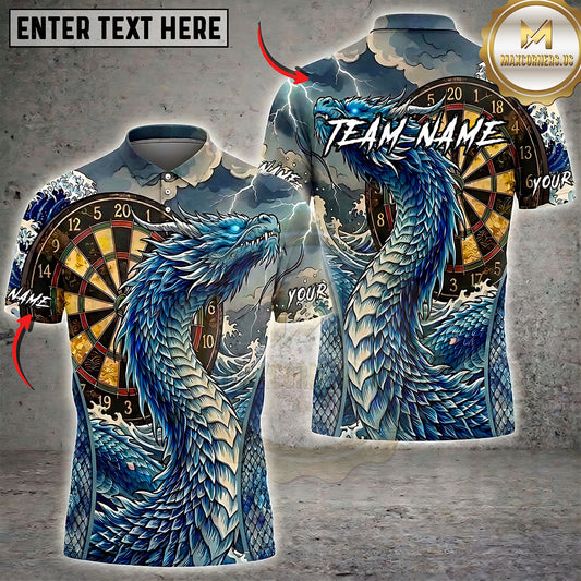Maxcorners Darts Eastern Dragon Mountain Dartboard Multiple Options Personalized Name, Team Name 3D Shirt