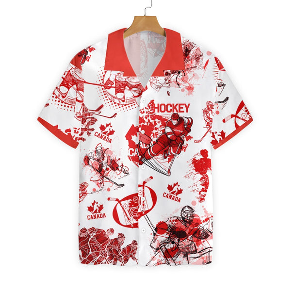 Maxcorners Hockey Canada Hawaiian Shirt