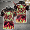 Maxcorners Darts Flaming Skull Bold Typography Multiple Options Personalized Name, Team Name 3D Shirt