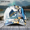 Maxcorners Fishing Skinfish Water Sport Pattern Personalized Name 3D Cap (11 Breeds)