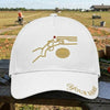 Maxcorners Trap Shooting Gold Line Art Shotgun Clay Target Script Name Personalized Classic Cap