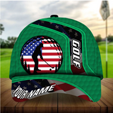 Maxcorners Golf Premium Unique American Golfer Personalized Name All Over Printed Cap