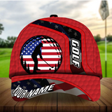 Maxcorners Golf Premium Unique American Golfer Personalized Name All Over Printed Cap