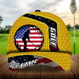 Maxcorners Golf Premium Unique American Golfer Personalized Name All Over Printed Cap