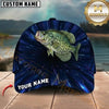 Maxcorners Fishing Neon Blue Purple Light Burst Customized Name 3D Cap