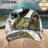 Maxcorners Fishing White Woodland Lake Splash Customized Name 3D Cap