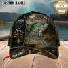 Maxcorners Fishing Dark Camo Mountain Outdoor Customized Name 3D Cap
