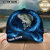 Maxcorners Fishing Blue Water Splash Customized Name 3D Cap