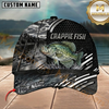 Maxcorners Fishing Black Silver Water Splash Customized Name 3D Cap