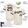 Maxcorners Custom Cream Navy-Gold Authentic Baseball Jersey LM2605