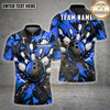 Maxcorners Bowling Pin Burst Geometric Multiple Options Personalized Name, Team Name 3D Shirt