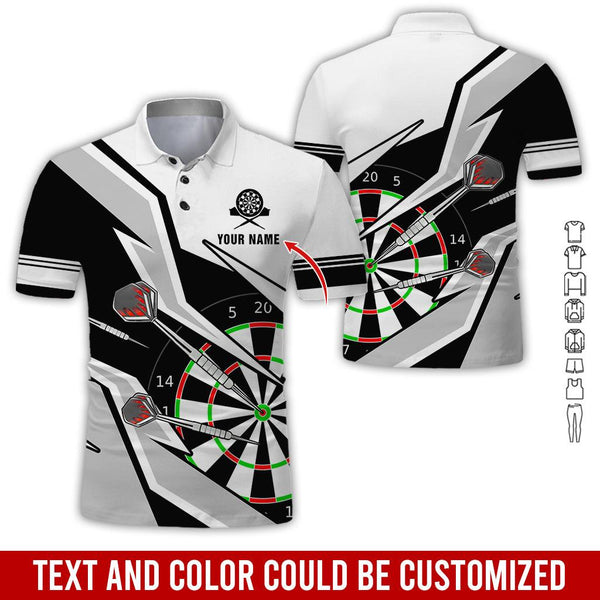 Maxcorners Darts For Team Design Multicolor Option Customized Darts Polo Shirt, Perfect Gift For Darts Lovers, Darts Players