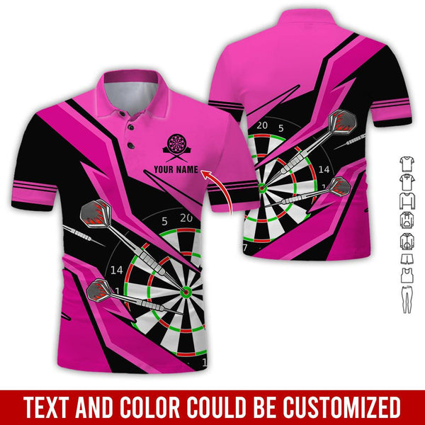 Maxcorners Darts For Team Design Multicolor Option Customized Darts Polo Shirt, Perfect Gift For Darts Lovers, Darts Players