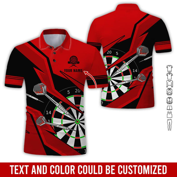 Maxcorners Darts For Team Design Multicolor Option Customized Darts Polo Shirt, Perfect Gift For Darts Lovers, Darts Players