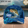 Maxcorners Fishing Neon Splash Abstract Dark Pattern Personalized Name Classic 3D Cap (9 Breeds)