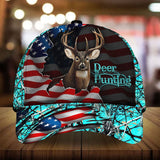 Maxcorners The Best US Flag Deer Hunting Camo Flag 3D Multicolor Personalized Cap