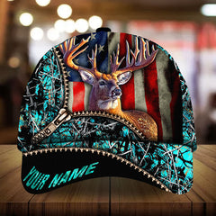 Maxcorners Epic Nivell Art Deer Hunting Camo Pattern 3D Multicolor Personalized Cap