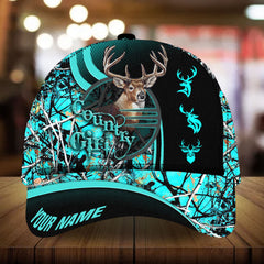 Maxcorners Country Girl Deer Hunting Classic Personalized Hats 3D Multicolored