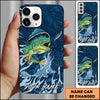 Maxcorners Fishing Jumping Fish Lure Action Personalized Name Phone Case (10 Fish Species)